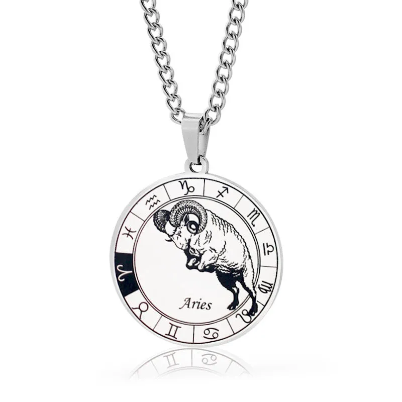 12 Constellation Stainless Steel Necklace