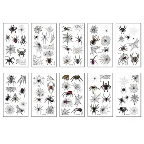 3D Scary Spider Halloween Temporary Tattoo Stickers