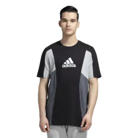 Adidas Men's Essentials CB Tee (Black/Dark Grey Heather)