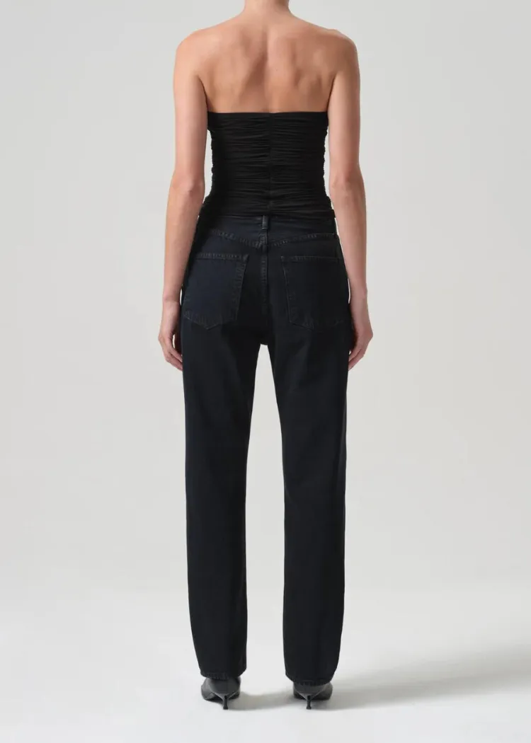 Agolde 90's Pinch Waist Pant - Crushed Black