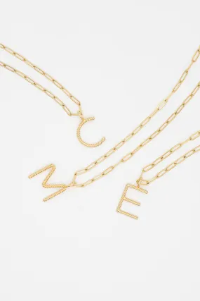 Aspen Initial in Square Necklace