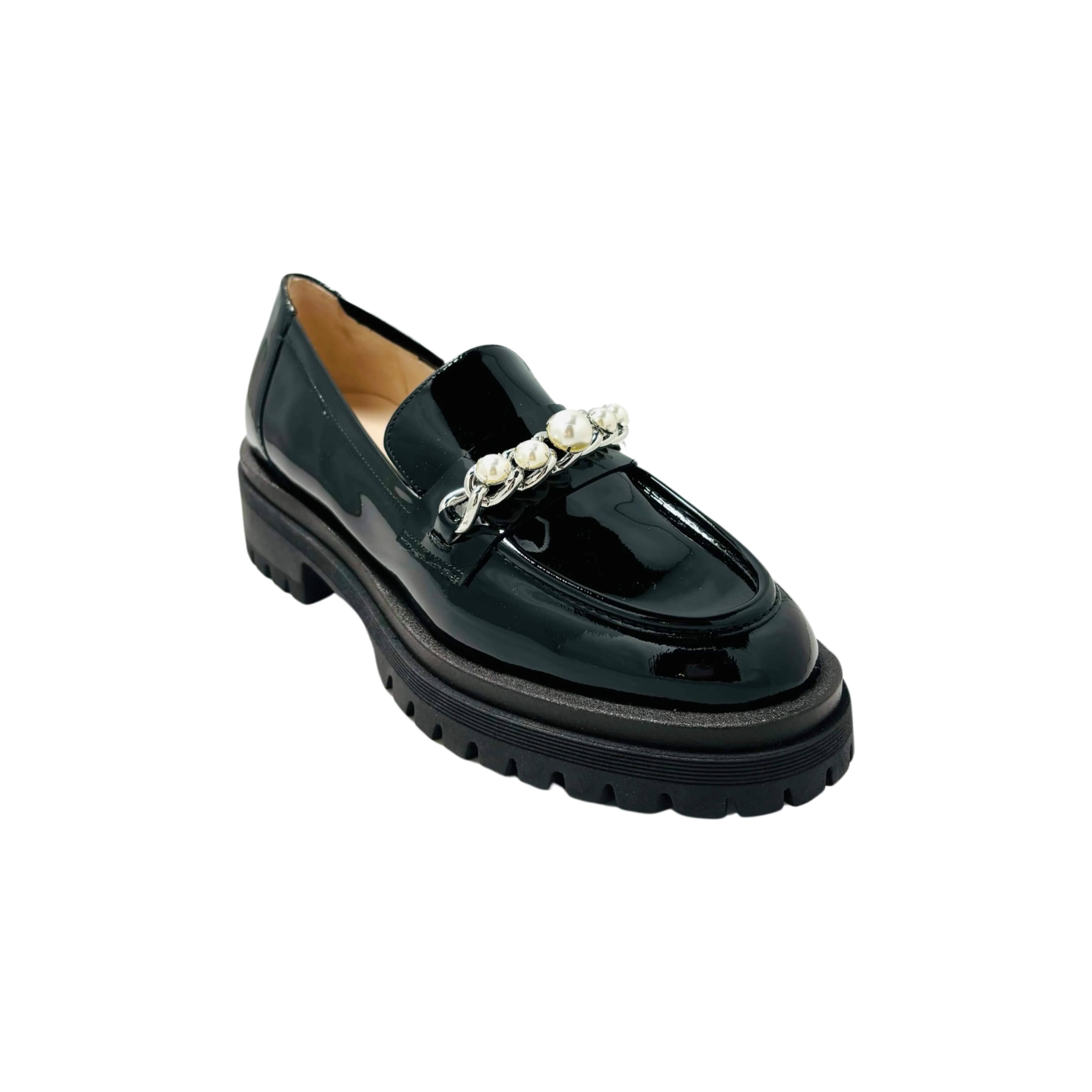 BER3360 Black Patent Loafer