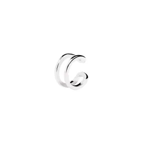 Double Ring Silver Ear Cuff