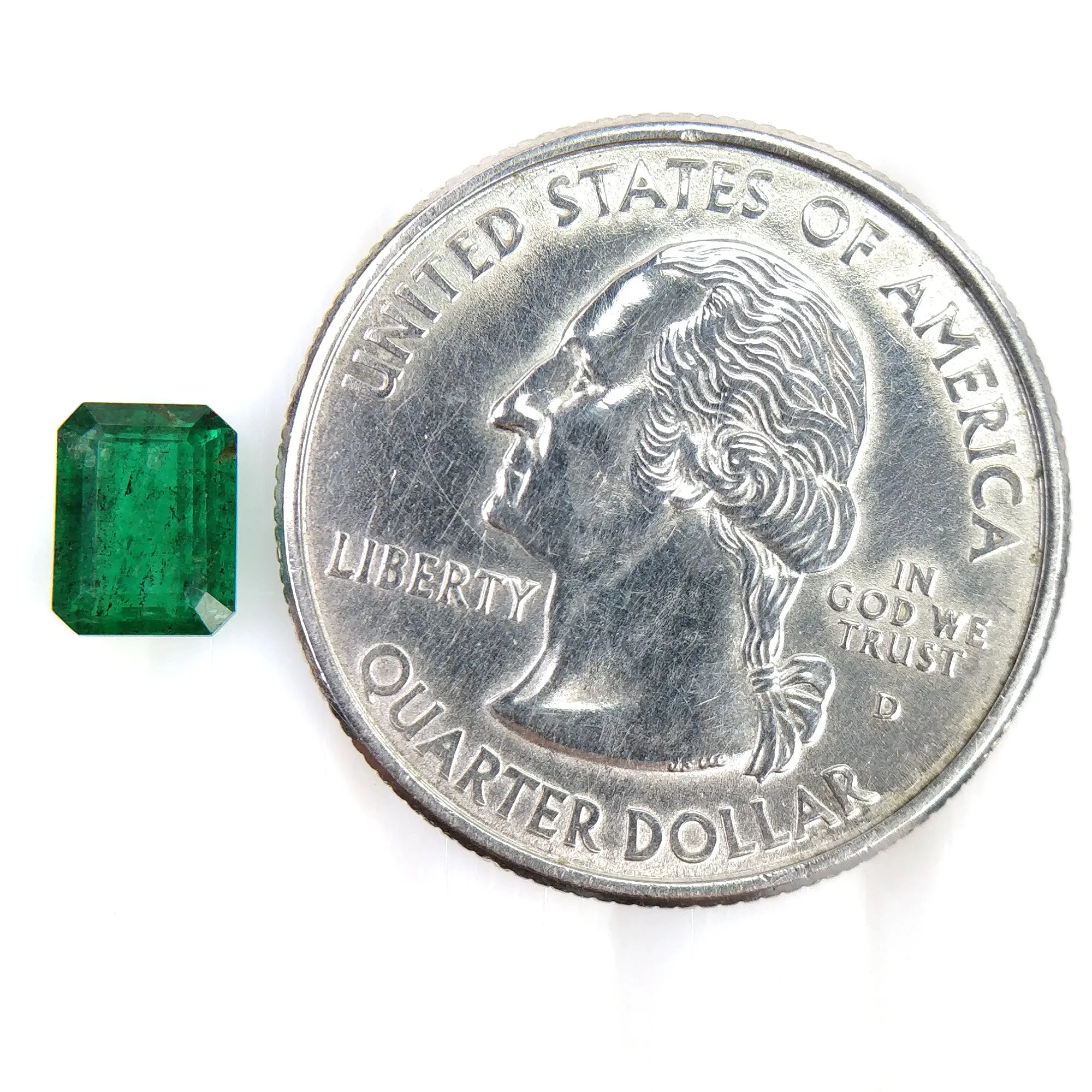 EMERALD Gemstone Normal Cut : 1.00cts Natural Untreated Unheated Green Emerald Octagon Shape 7*5mm (With Video)