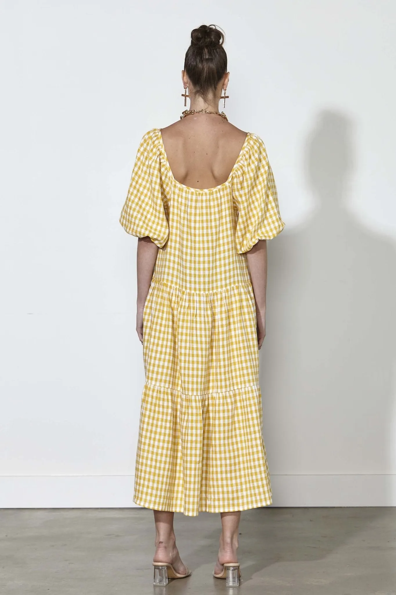 Fate   Becker Soul Love Dress in Golden Gingham