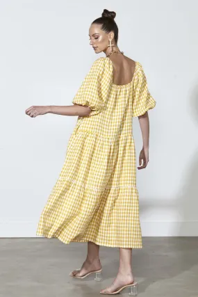 Fate   Becker Soul Love Dress in Golden Gingham