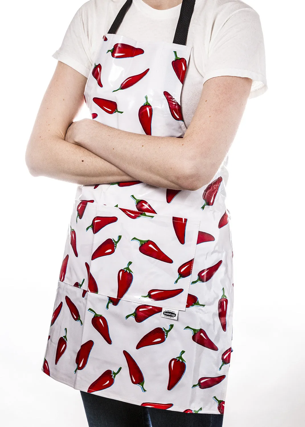 Freckled Sage Aprons Camo, Chilis, and Faux Bois Collection