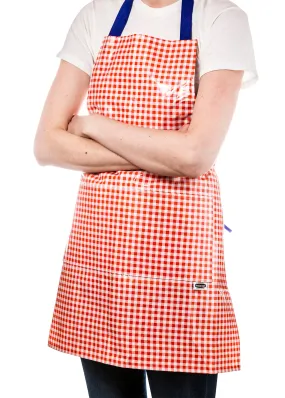 Freckled Sage Aprons Orange Gingham