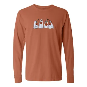 'Ghost Dogs' Embroidered Long Sleeve T-Shirt