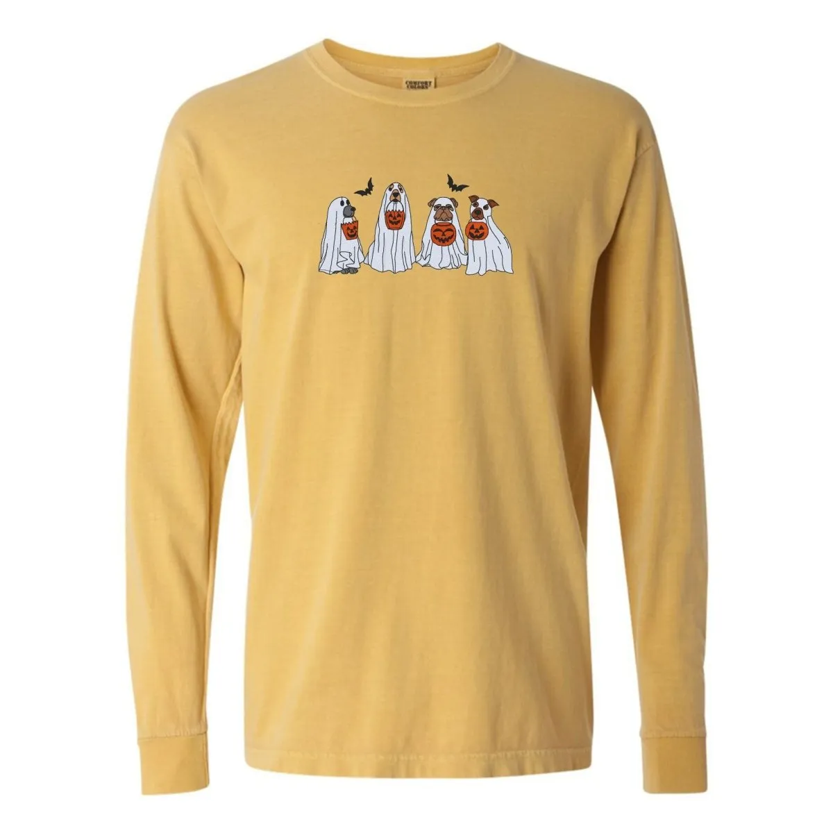 'Ghost Dogs' Embroidered Long Sleeve T-Shirt