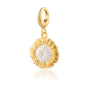 Gold Plated Sunflower Charm