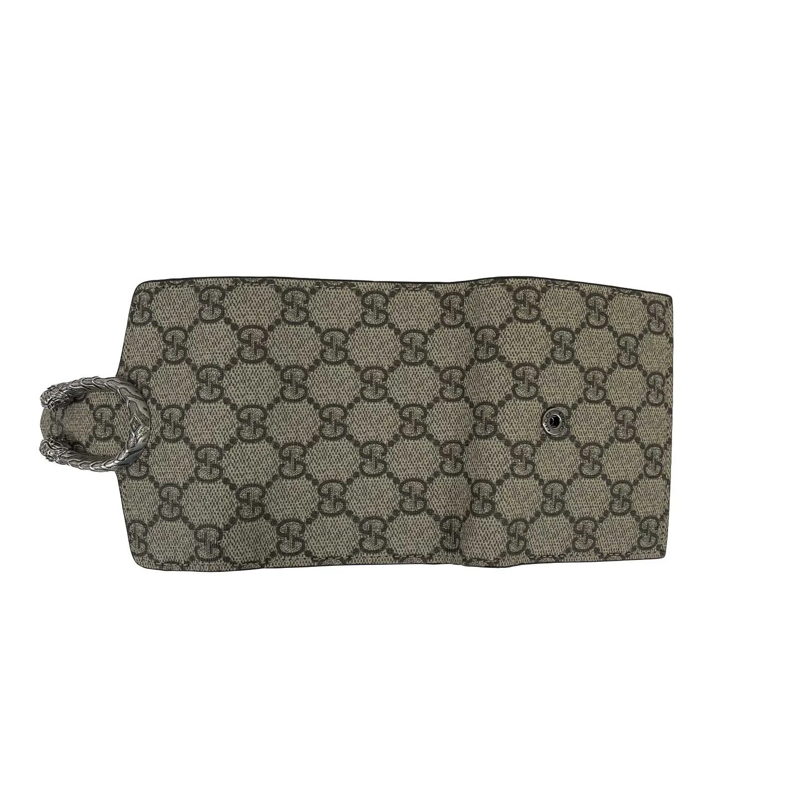 Gucci - Excellent - Dionysus Card Case Wallet - Brown/ Silver