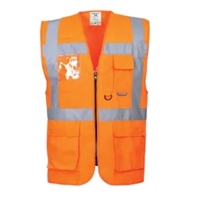 Hi Vis Berlin Zipped Executive Vest RIS 3279 Portwest Up to 7XL- S476