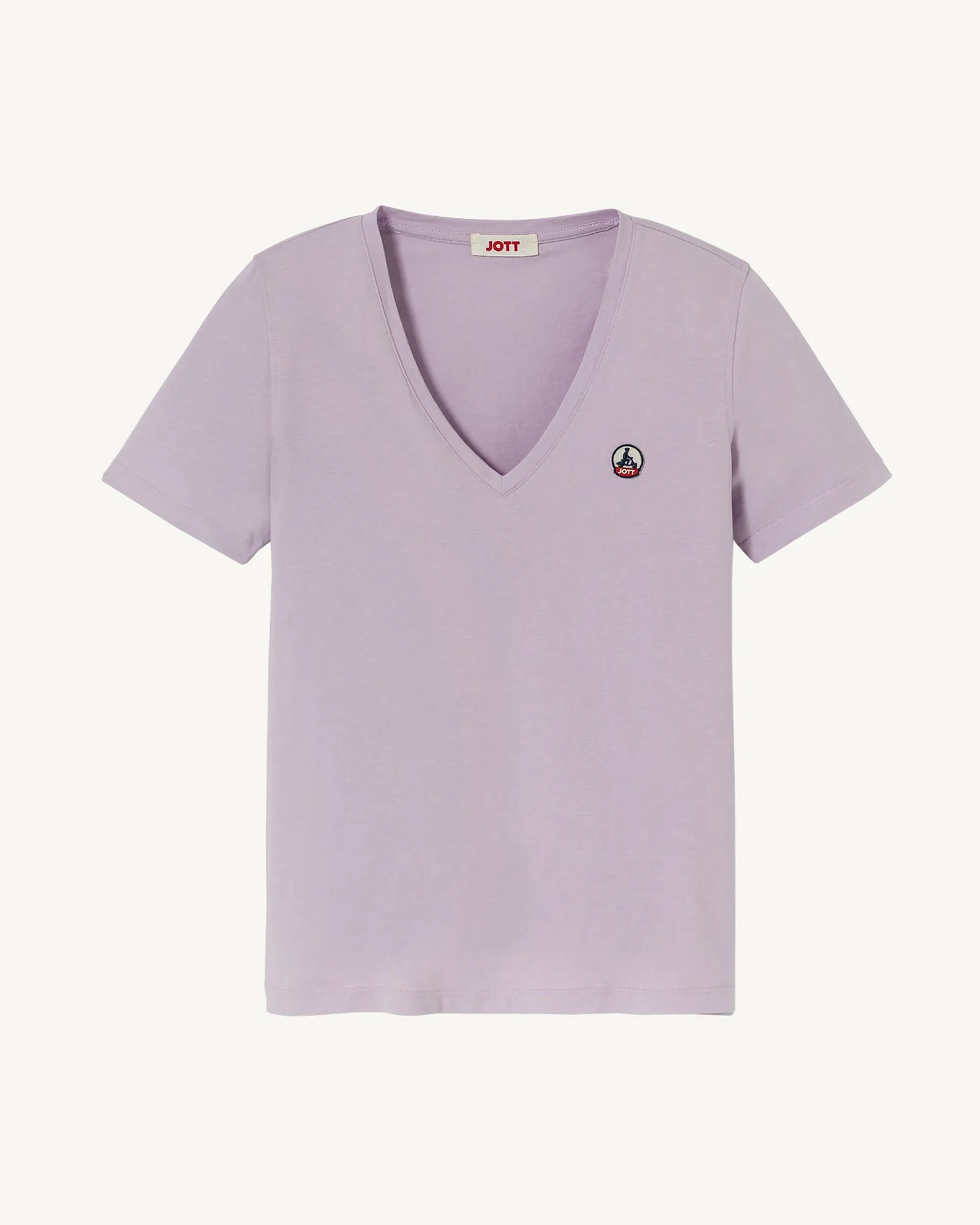 Pale purple Cancun 2.0 plain organic cotton V-neck T-shirt