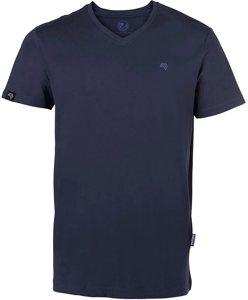 RMH 0102 ― Herren Luxury Bio-Baumwolle V-Neck T-Shirt - Navy Blau