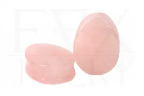 Rose Quartz Teardrop Plugs