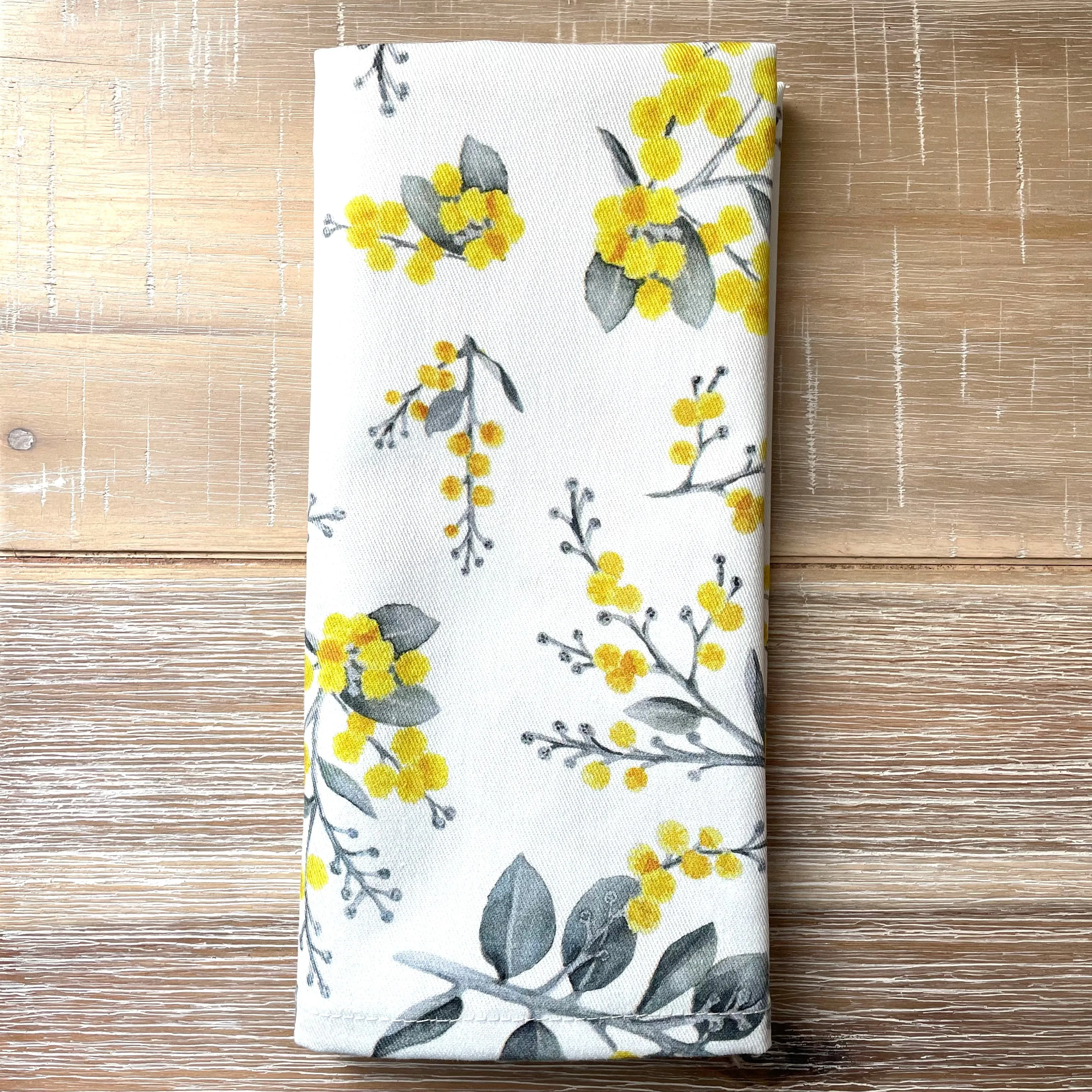 Silver Wattle Tea towel