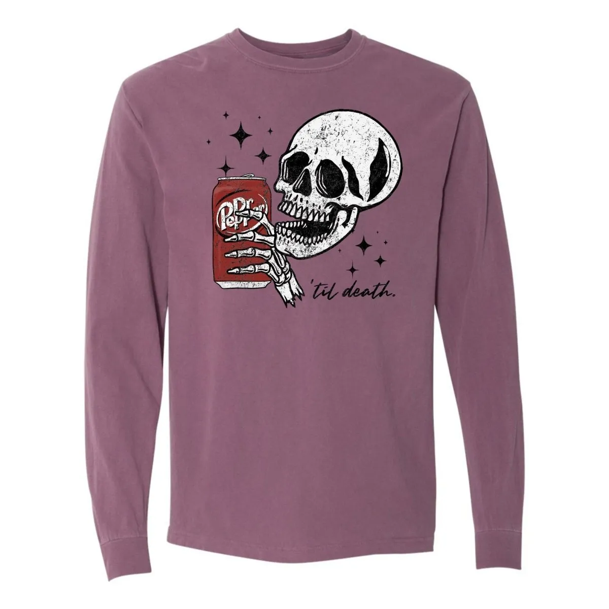 'Til Death Dr. Pepper' Long Sleeve T-Shirt