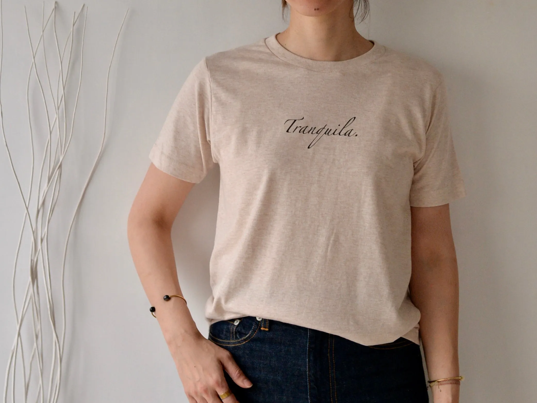 【Tranquila】ヘザーベージュTシャツ