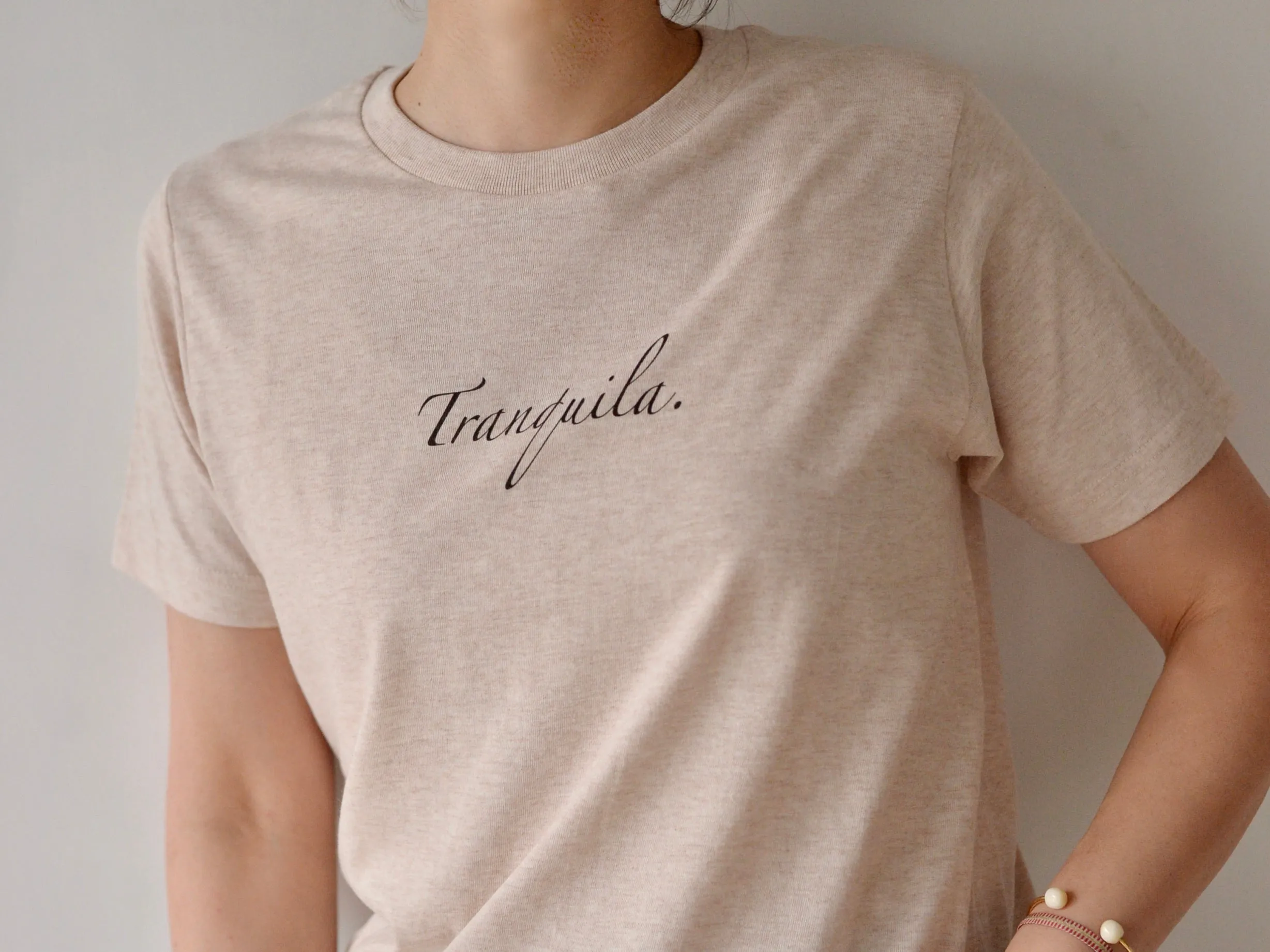 【Tranquila】ヘザーベージュTシャツ