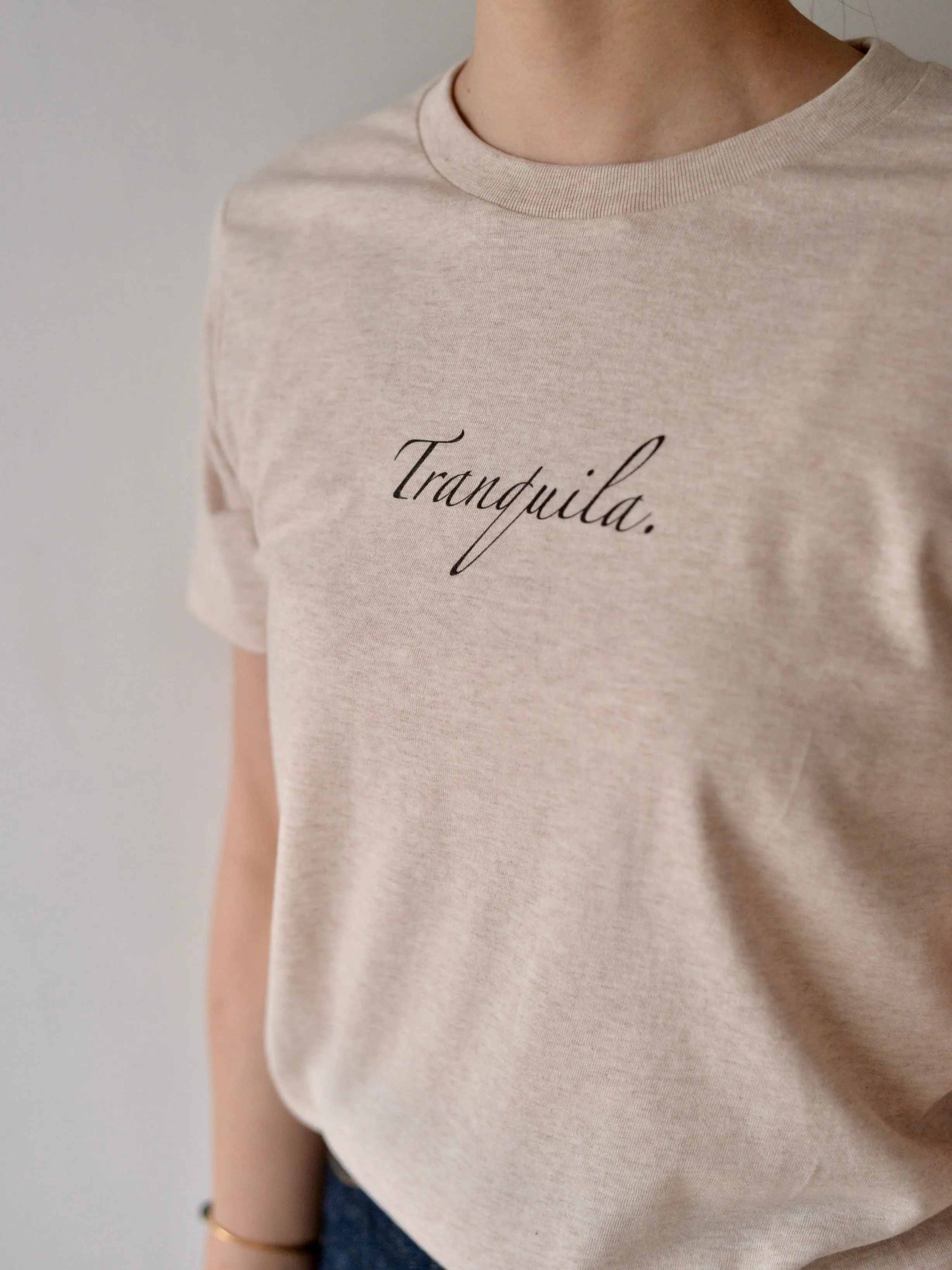 【Tranquila】ヘザーベージュTシャツ