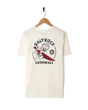 Wave Rider Cornwall - Mens Short Sleeve T-Shirts - White