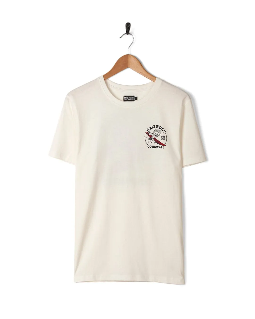 Wave Rider Cornwall - Mens Short Sleeve T-Shirts - White